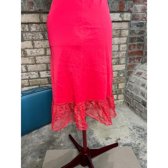 slip dress full slip red 1950s - Picture 4 of 11